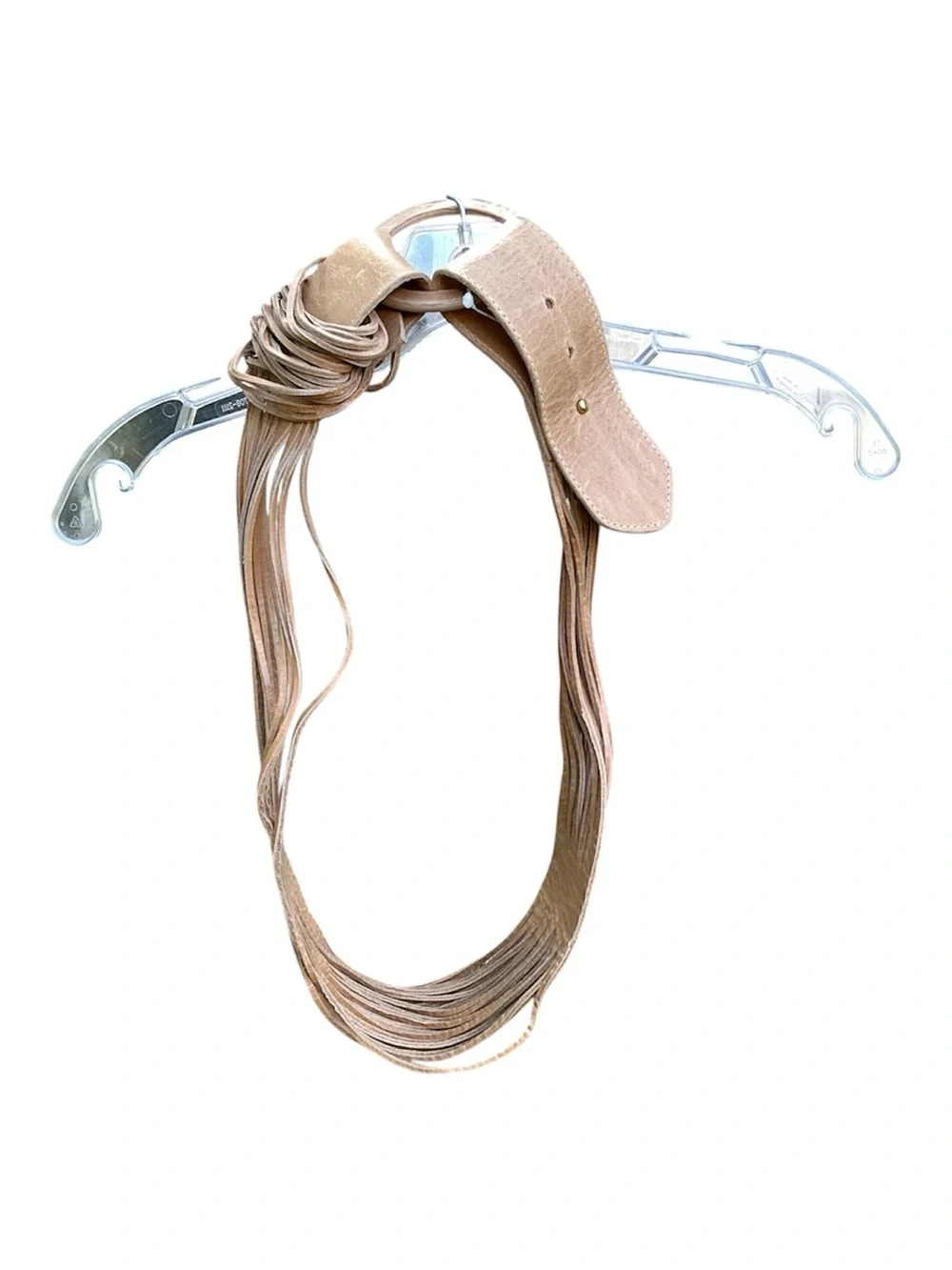 Brave Leather Wide Belt 36 Zuna Canada Beige NWT